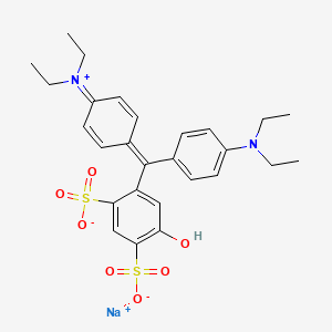 molecular formula C27H31N2NaO7S2 B12367451 sodium;4-[[4-(diethylamino)phenyl]-(4-diethylazaniumylidenecyclohexa-2,5-dien-1-ylidene)methyl]-6-hydroxybenzene-1,3-disulfonate 