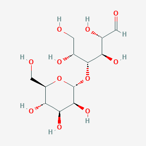 molecular formula C12H22O11 B12367454 (2S,3R,4R,5R)-2,3,5,6-Tetrahydroxy-4-(((2R,3S,4S,5S,6R)-3,4,5-trihydroxy-6-(hydroxymethyl)tetrahydro-2H-pyran-2-yl)oxy)hexanal 