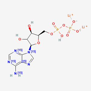 molecular formula C10H13Li2N5O10P2 B12367470 Adenosine 5'-diphosphate-15N5 (dilithium) 