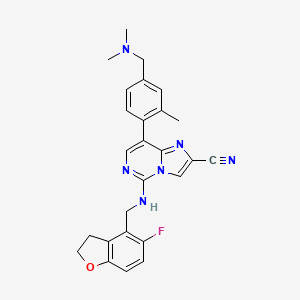 8-[4-[(dimethylamino)methyl]-2-methylphenyl]-5-[(5-fluoro-2,3-dihydro-1-benzofuran-4-yl)methylamino]imidazo[1,2-c]pyrimidine-2-carbonitrile