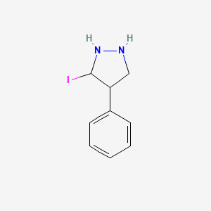 molecular formula C9H11IN2 B12367483 3-Iodo-4-phenylpyrazolidine 