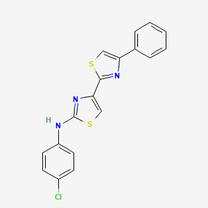 molecular formula C18H12ClN3S2 B12367499 N-(4-chlorophenyl)-4-(4-phenyl-1,3-thiazol-2-yl)-1,3-thiazol-2-amine 