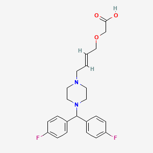 Acetic acid, (((2E)-4-(4-(bis(4-fluorophenyl)methyl)-1-piperazinyl)-2-butenyl)oxy)