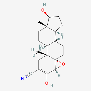 (1S,2R,6R,8S,11S,12S,15S,16S)-5,15-dihydroxy-16-methyl-2-(trideuteriomethyl)-7-oxapentacyclo[9.7.0.02,8.06,8.012,16]octadec-4-ene-4-carbonitrile