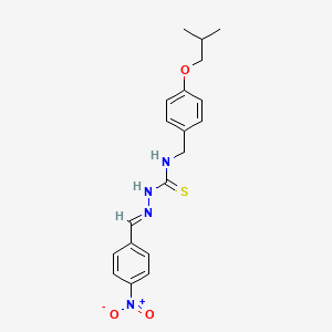 molecular formula C19H22N4O3S B1236755 (2E)-N-[4-(2-methylpropoxy)benzyl]-2-(4-nitrobenzylidene)hydrazinecarbothioamide 