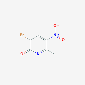 molecular formula C6H5BrN2O3 B12367580 3-bromo-6-methyl-5-nitro-3H-pyridin-2-one 