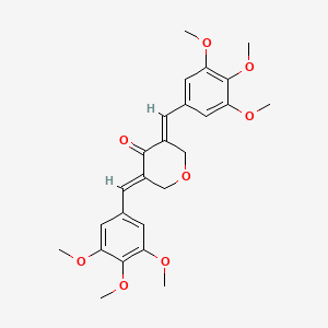 molecular formula C25H28O8 B12367586 (3E,5E)-3,5-bis[(3,4,5-trimethoxyphenyl)methylidene]oxan-4-one 