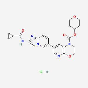 molecular formula C24H26ClN5O5 B12367603 Necrosis inhibitor 2 (hydrocholide) 