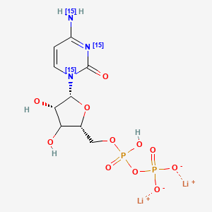 molecular formula C9H13Li2N3O11P2 B12367629 Cytidine diphosphate-15N3 (dilithium) 