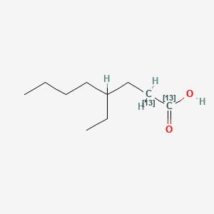 molecular formula C10H20O2 B12367651 4-ethyl(1,2-13C2)octanoic acid 