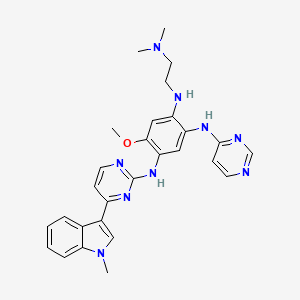 molecular formula C28H31N9O B12367653 Egfr T790M/L858R-IN-5 