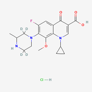 molecular formula C19H23ClFN3O4 B12367663 1-Cyclopropyl-6-fluoro-8-methoxy-4-oxo-7-(2,2,5,5-tetradeuterio-3-methylpiperazin-1-yl)quinoline-3-carboxylic acid;hydrochloride 