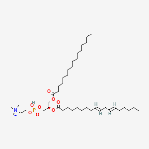 molecular formula C42H81NO8P+ B1236770 2-[[(2R)-3-hexadecanoyloxy-2-[(9E,12E)-octadeca-9,12-dienoyl]oxypropoxy]-hydroxyphosphoryl]oxyethyl-trimethylazanium 