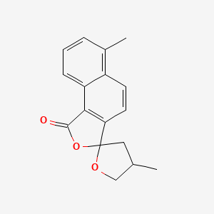 molecular formula C17H16O3 B1236771 4',6-Dimethylspiro[benzo[g][2]benzofuran-3,2'-oxolane]-1-one 