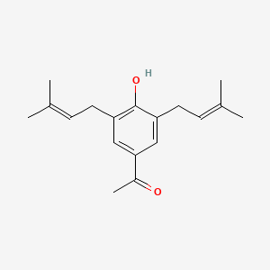 molecular formula C18H24O2 B12367755 3,5-Diprenyl-4-hydroxyacetophenone 