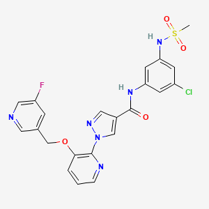 molecular formula C22H18ClFN6O4S B12367765 Dhx9-IN-17 