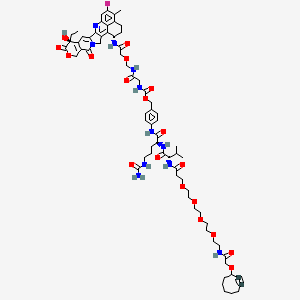 molecular formula C69H90FN11O19 B12367767 Cyclooctyne-O-amido-PEG4-VC-PAB-Gly-Gly-NH-O-CO-Exatecan 