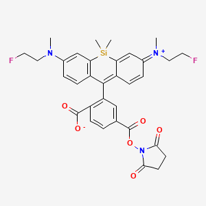 molecular formula C33H33F2N3O6Si B12367774 SiR650-CH2F 