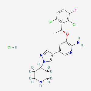 molecular formula C21H23Cl3FN5O B12367791 Crizotinib-d9 (hydrochloride) 