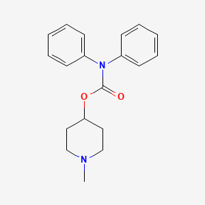 Carbamic acid, diphenyl-, 1-methyl-4-piperidyl ester