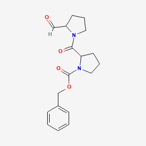 molecular formula C18H22N2O4 B12367826 Benzyl 2-(2-formylpyrrolidine-1-carbonyl)pyrrolidine-1-carboxylate 