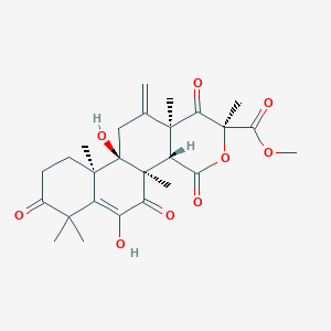 2H-Phenanthro(1,2-c)pyran-2-carboxylic acid, 1,4,4a,4b,5,7,8,9,10,10a,10b,11,12,12a-tetradecahydro-6,10b-dihydroxy-2,4b,7,7,10a,12a-hexamethyl-12-methylene-1,4,5,8-tetraoxo-, methyl ester, (2R,4aR,4bS,10aS,10bS,12aR)-