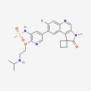 N-[5-(7'-fluoro-3'-methyl-2'-oxospiro[cyclobutane-1,1'-pyrrolo[2,3-c]quinoline]-8'-yl)-2-[2-(propan-2-ylamino)ethoxy]pyridin-3-yl]methanesulfonamide