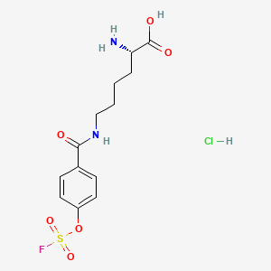 molecular formula C13H18ClFN2O6S B12367940 (2S)-2-amino-6-[(4-fluorosulfonyloxybenzoyl)amino]hexanoic acid;hydrochloride 