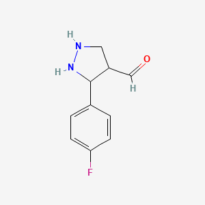 3-(4-Fluorophenyl)pyrazolidine-4-carbaldehyde