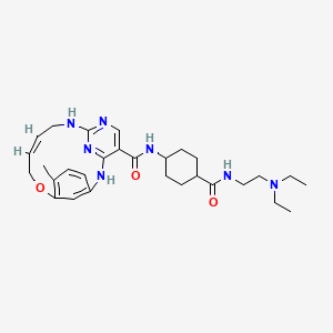 molecular formula C29H41N7O3 B12367983 (10Z)-N-[4-[2-(diethylamino)ethylcarbamoyl]cyclohexyl]-15-methyl-13-oxa-2,6,8,19-tetrazatricyclo[12.3.1.13,7]nonadeca-1(18),3(19),4,6,10,14,16-heptaene-4-carboxamide 