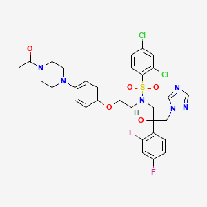 molecular formula C31H32Cl2F2N6O5S B12368005 Antifungal agent 75 