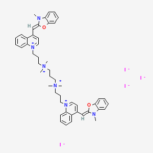 N,N,N',N'-tetramethyl-N,N'-bis(3-(4-((3-methyl-2(3H)-benzoxazolylidene)methyl)quinolinium-1-yl)propyl)1,3-propanediaminium tetraiodide