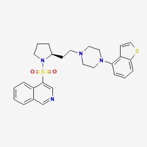 4-[(2S)-2-[2-[4-(1-benzothiophen-4-yl)piperazin-1-yl]ethyl]pyrrolidin-1-yl]sulfonylisoquinoline