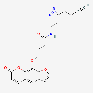 N-[2-(3-but-3-ynyldiazirin-3-yl)ethyl]-4-(7-oxofuro[3,2-g]chromen-9-yl)oxybutanamide