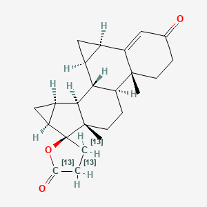 molecular formula C24H30O3 B12368112 Drospirenone-13C3 