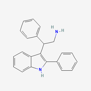 molecular formula C22H20N2 B12368141 2-phenyl-2-(2-phenyl-1H-indol-3-yl)ethanamine 