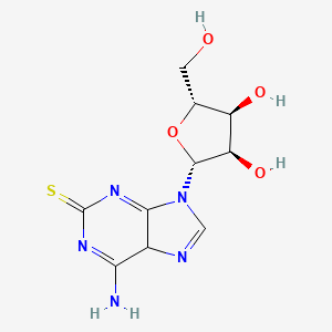 molecular formula C10H13N5O4S B12368149 6-amino-9-[(2R,3R,4S,5R)-3,4-dihydroxy-5-(hydroxymethyl)oxolan-2-yl]-5H-purine-2-thione 