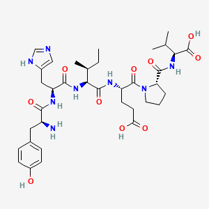 molecular formula C36H52N8O10 B12368170 H-Tyr-His-Ile-Glu-Pro-Val-OH 