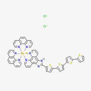 1,10-phenanthroline;ruthenium(2+);2-[5-[5-(5-thiophen-2-ylthiophen-2-yl)thiophen-2-yl]thiophen-2-yl]-1H-imidazo[4,5-f][1,10]phenanthroline;dichloride