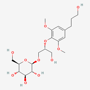 molecular formula C20H32O11 B12368241 (2R,3R,4S,5S,6R)-2-[(2R)-3-hydroxy-2-[4-(3-hydroxypropyl)-2,6-dimethoxyphenoxy]propoxy]-6-(hydroxymethyl)oxane-3,4,5-triol 