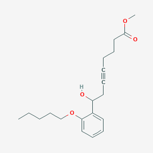 molecular formula C20H28O4 B12368261 Methyl 8-hydroxy-8-(2-(pentyloxy)phenyl)oct-5-ynoate 