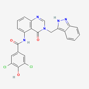 molecular formula C23H15Cl2N5O3 B12368262 Hsd17B13-IN-32 