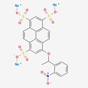 molecular formula C24H14NNa3O12S3 B12368267 trisodium;8-[1-(2-nitrophenyl)ethoxy]pyrene-1,3,6-trisulfonate 