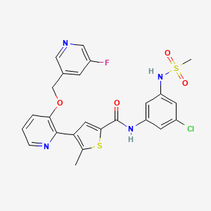 molecular formula C24H20ClFN4O4S2 B12368268 Dhx9-IN-3 