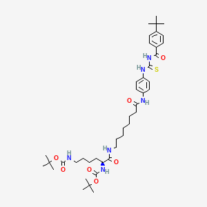 tert-butyl N-[(2S)-1-[[8-[4-[(4-tert-butylbenzoyl)carbamothioylamino]anilino]-8-oxooctyl]amino]-6-[(2-methylpropan-2-yl)oxycarbonylamino]-1-oxohexan-2-yl]carbamate