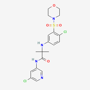 molecular formula C19H22Cl2N4O4S B12368346 2-(4-chloro-3-morpholin-4-ylsulfonylanilino)-N-(5-chloropyridin-3-yl)-2-methylpropanamide 