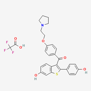 [6-hydroxy-2-(4-hydroxyphenyl)-1-benzothiophen-3-yl]-[4-(2-pyrrolidin-1-ylethoxy)phenyl]methanone;2,2,2-trifluoroacetic acid