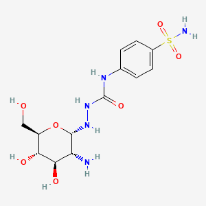 1-[[(2S,3R,4R,5S,6R)-3-amino-4,5-dihydroxy-6-(hydroxymethyl)oxan-2-yl]amino]-3-(4-sulfamoylphenyl)urea