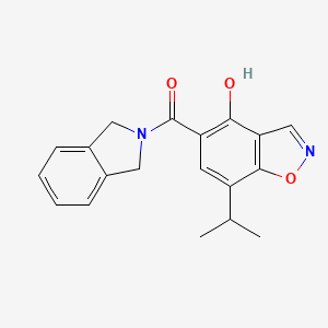 1,3-Dihydroisoindol-2-yl-(4-hydroxy-7-propan-2-yl-1,2-benzoxazol-5-yl)methanone