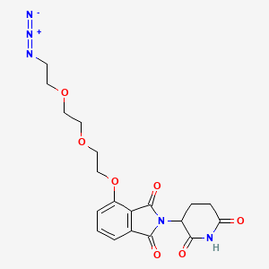 molecular formula C19H21N5O7 B12368511 Thalidomide 4'-ether-PEG2-azide 